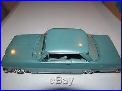 Vintage AMT 1965 Chevrolet Nova SS Aqua Color Toy Promo Car
