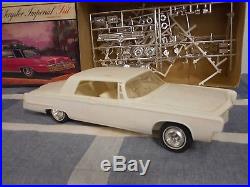 Vintage AMT 1965 Chrysler Imperial Rare Model with Parts & Box Unsure if Complete