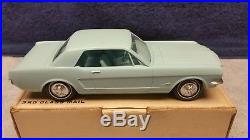 Vintage AMT 1966 Mustang Dealer Promo Model Car in Light Blue Mint Boxed NOS