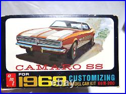 Vintage AMT 1968 Camaro SS 1/25 Very Rare Customizing Model Kit Number 6618-200