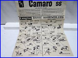 Vintage AMT 1968 Camaro SS 1/25 Very Rare Customizing Model Kit Number 6618-200