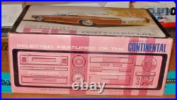 Vintage AMT 1968 Lincoln Continental Model Kit unbuilt box instructions decals