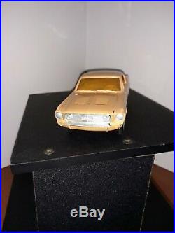 Vintage AMT 1/25 Beige 1967 Ford Mustang Fastback Friction Promo Car Model