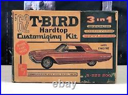 Vintage AMT 3 in 1 1962 HARDTOP THUNDERBIRD T-Bird Customizing Kit 125 S-222