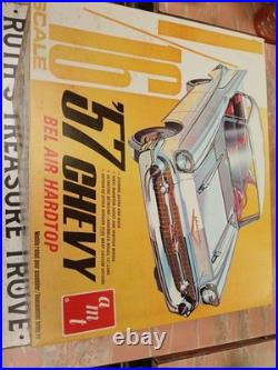 Vintage AMT 57 Chevy Bel Air Hardtop 1/16 Scale Model Kit T841 New Open Box