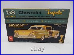 Vintage AMT 58 Chevrolet Impala Hardtop Trophy Series 125 Model Kit 2758-200