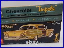 Vintage AMT 58 Chevrolet Impala Hardtop Trophy Series 125 Model Kit 2758-200