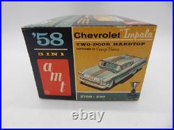 Vintage AMT 58 Chevrolet Impala Hardtop Trophy Series 125 Model Kit 2758-200