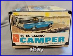 Vintage AMT'59 EL Camino Camper 2559 T 236-200 Model Kit 1/25 Scale Open Box