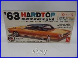 Vintage AMT 63 Chevy II Nova Hardtop 3 in 1 Customizing 125 Model Kit 5723-149