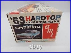 Vintage AMT 63 Lincoln Continental Hardtop Customizing 125 Model Kit 6423-149