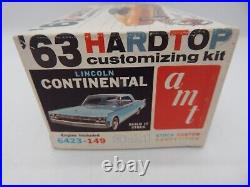 Vintage AMT 63 Lincoln Continental Hardtop Customizing 125 Model Kit 6423-149