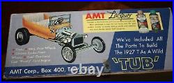 Vintage AMT Double Kit'27 T-Ford & XR-6 Hot Rod Plastic Model Kit Unassembled