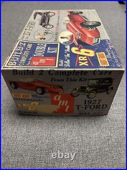 Vintage AMT Double Kit'27 T-Ford & XR-6 Hot Rod Plastic Model Kit Unbuilt
