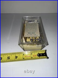 Vintage AMT Mini Kit'57 Yellow Chevy Hardtop Model Car Kit 143 Plastic NOS