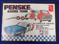 Vintage AMT Penske AMC Racing Team Model Kit 3 in 1 MIB Q907
