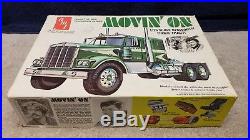 Vintage AMT TV''S Movin' On Kenworth Truck Tractor Plastic Model Kit 125 Boxed