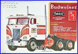 Vintage AMT USA 1/25 Model Kit Budweiser Peterbilt 352 Pacemaker Cabover Truck