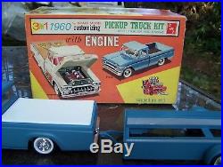 Vintage Amt 1960 Ford F-100 Assembled Kit Truck Trailer Box And Instructions