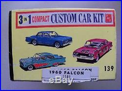 Vintage Amt 1960 Ford Falcon 3 In 1 Compact Custom Car Model Kit (complete)