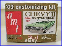 Vintage Amt (1963)'63 Chevy II / Nova 400 Convertible Model Kit (complete)