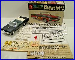 Vintage Amt 1967 Chevrolet Ss 427 Cvt. 1/25 Scale Model Car Built Stock # 6717
