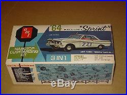 Vintage Amt 3 In 1 1964 Ford Falcon Sprint 1/25 Scale Model Car Kit Nice