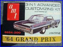 Vintage Amt Kit 1964 Pontiac Grand Prix Model Kit Number 6654-200