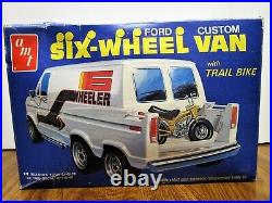 Vintage Amt Rascal Six Wheel Ford Van With Trail Mini Bike. 2502. Sealed Inside