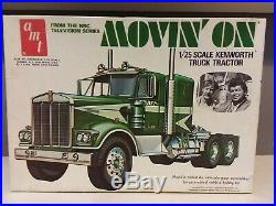 Vintage Amt T560 Movin On Kenworth Truck Model Kit Sealed Parts Complete 1/25