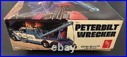 Vintage BLUE BOX AMT Peterbilt Wrecker Truck 1/25 Scale 1974 Model Kit