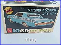 Vintage COMPLETE UNBUILT AMT 1969 Chevy Impala SS #Y909-200 Annual