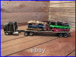 Vintage Cabover KENWORTH SEMI TRUCK MODEL KIT with Custom Load Trailer 1/25 SCALE