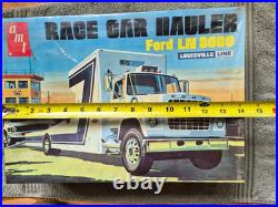 Vintage Factory Wrapped AMT Race Car Hauler Ford LN 8000 125 Scale Model T 505
