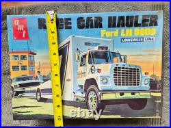 Vintage Factory Wrapped AMT Race Car Hauler Ford LN 8000 125 Scale Model T 505