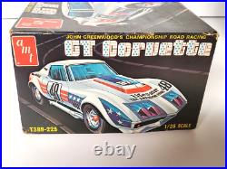 Vintage John Greenwood GT Corvette Racing AMT Model Kit #T389 1/25 Parts Sealed