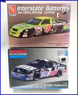 Vintage Lot of 10 BRAND NEW 124 125 NASCAR Model Cars AMT Revell Monogram NOS