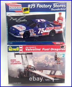 Vintage Lot of 10 BRAND NEW 124 125 NASCAR Model Cars AMT Revell Monogram NOS