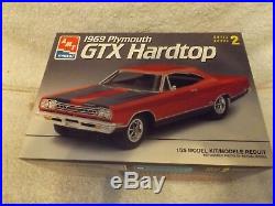 Vintage Model Kits-124 Amt/ertl 1969 Plymouth Gtx Hardtop-new