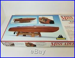 Vintage Model Shipways MISS ADVENTURE RC Racing Boat Flyer Mahogany KIT 1830