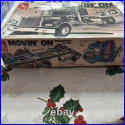 Vintage Movin' On Kenworth W-925 Semi Tractor Truck Model Kit AMT ERTL 1/25 Open