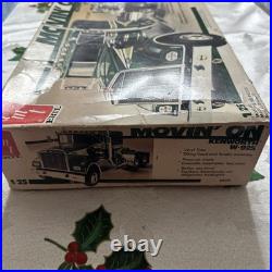 Vintage Movin' On Kenworth W-925 Semi Tractor Truck Model Kit AMT ERTL 1/25 Open