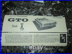 Vintage Original AMT 1965 Pontiac GTO 125 Trophy Series Model Kit #2600