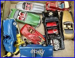 Vintage Original AMT Car Model Kits Lot Of 9 1960's As Is Retro Jaguar Porsche