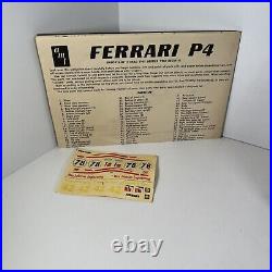 Vintage Porsche 907 & Ferrari P4 AMT 124 Model Kit Open Box AS IS