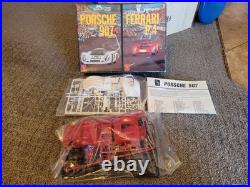 Vintage Porsche 907 & Ferrari P4 AMT 124 Model Kit # T419 Open Box Sealed bags