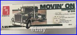 Vintage amt Movin On Kenworth W-925 Truck Tractor Model Kit 1/25 Scale NIP USA