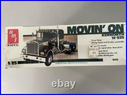 Vintage amt Movin On Kenworth W-925 Truck Tractor Model Kit 1/25 Scale NIP USA