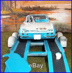 Vintage built plastic model car AMT 1962 Chevy Drag Race Team Combo