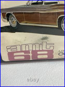 Vtg AMT 1968 Lincoln Continental Model Kit Sealed Damaged Box 6428-200